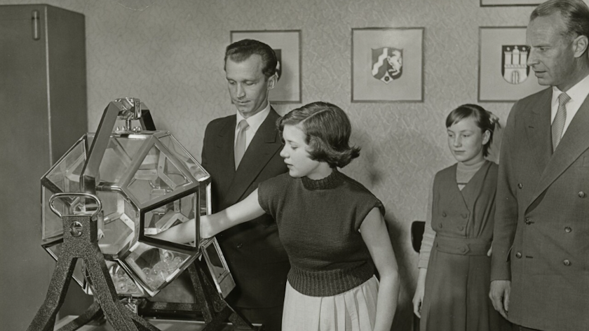 Erste Lottoziehung im Jahr 1955