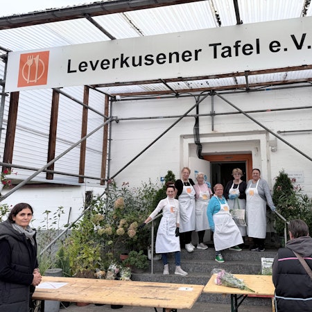 Die Wiesdorfer Ausgabestelle der Leverkusener Tafel im alten Flerserbunker in der Dönhoffstraße