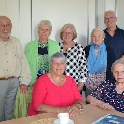 Die Mitglieder des Schreibclubs in der Villa Friedinde in Lohmar treffen sich alle zwei Wochen