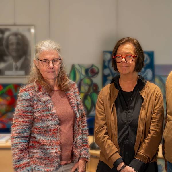 Tessa Ziemssen, Gisela Elbracht-Iglhaut und Boris Becker, die Jury der Jurierten Jahresausstellung in Leichlingen.