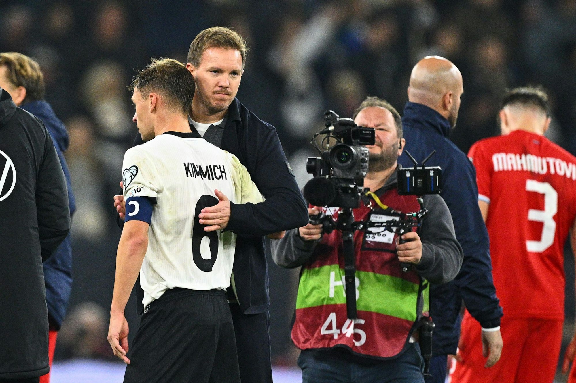 Nagelsmann und Kimmich sind nach dem Spiel gegen Luxemburg zufrieden.