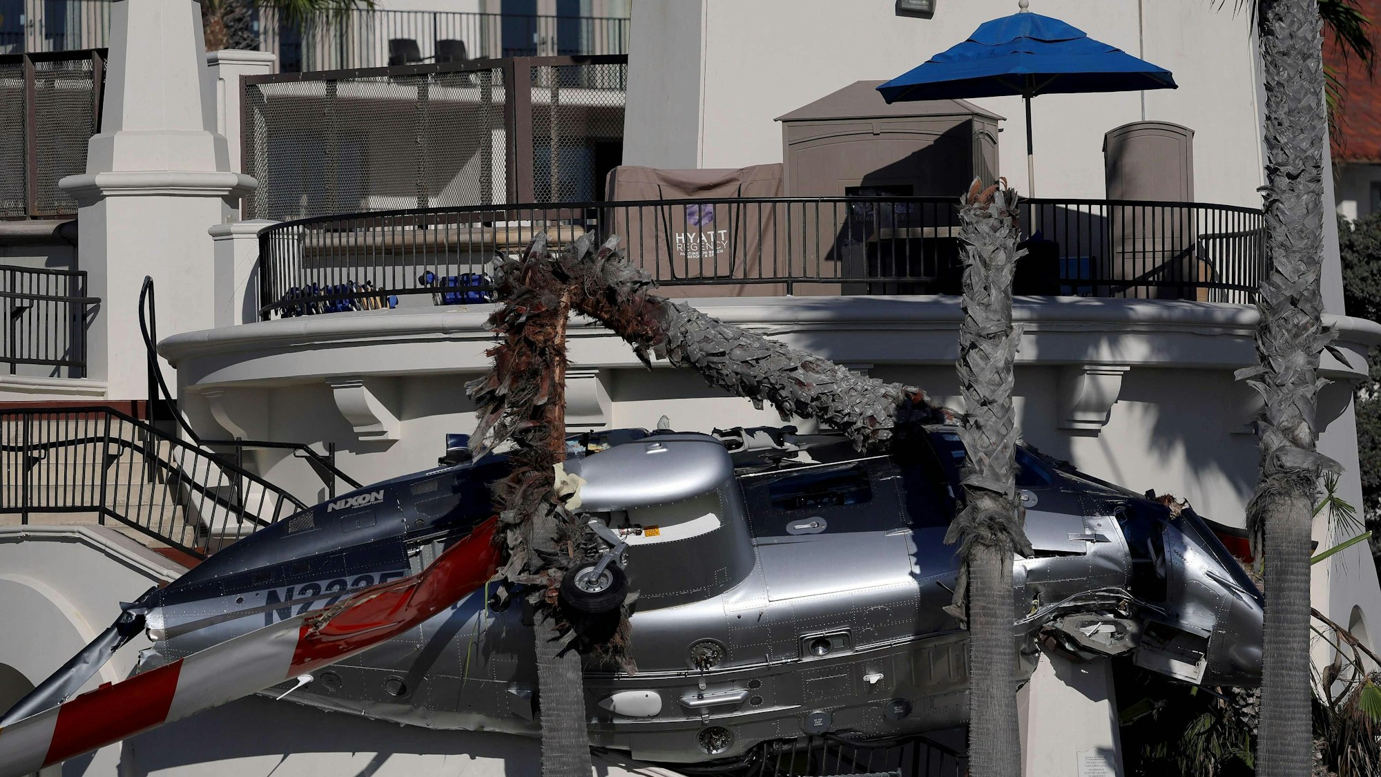 Am Huntington Beach in Kalifornien ist ein Helikopter abgestürzt.