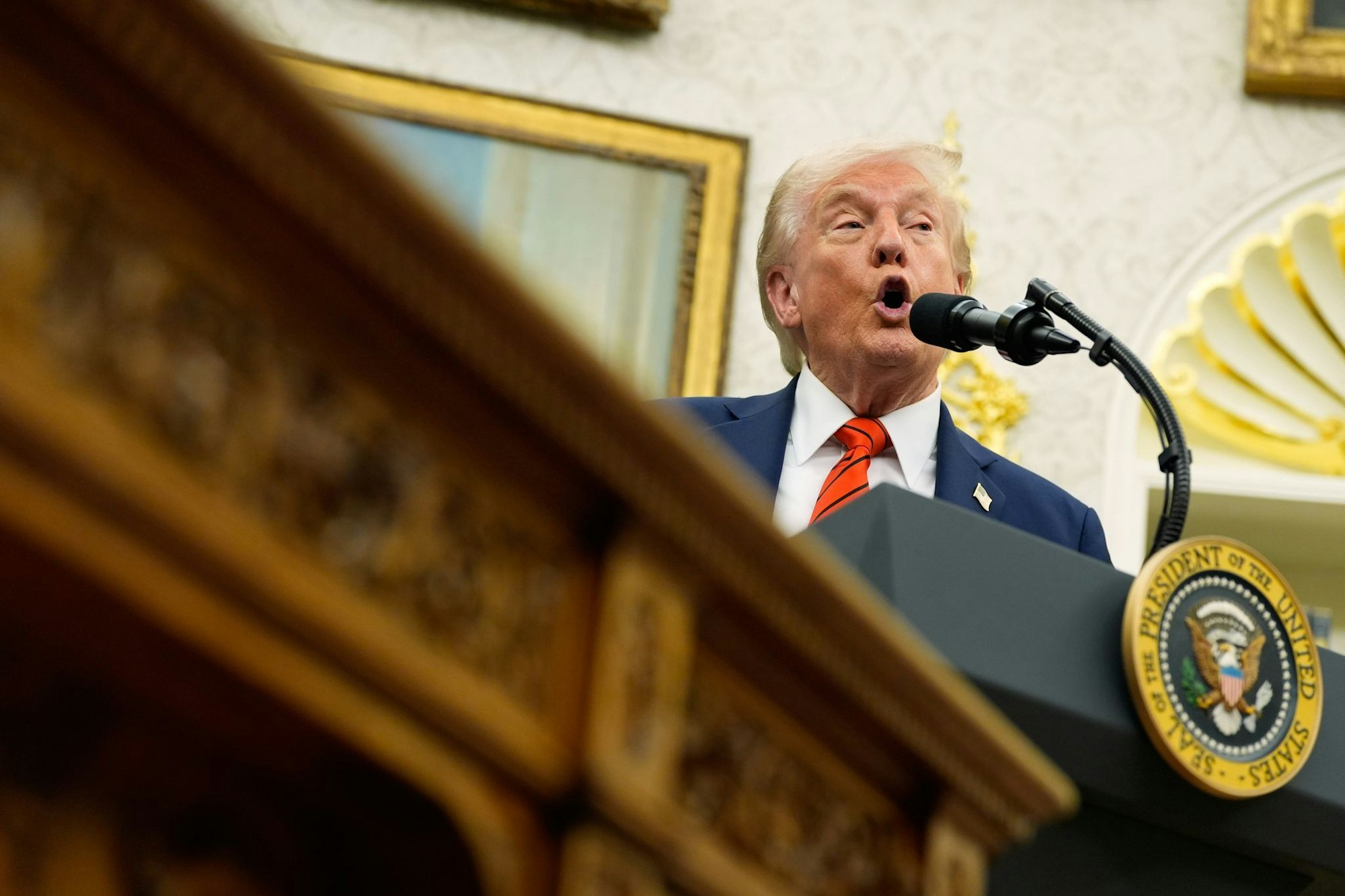 US-Präsident Trump drohte jüngst mit neuen Zöllen gegen China-Importe. (Archivbild)