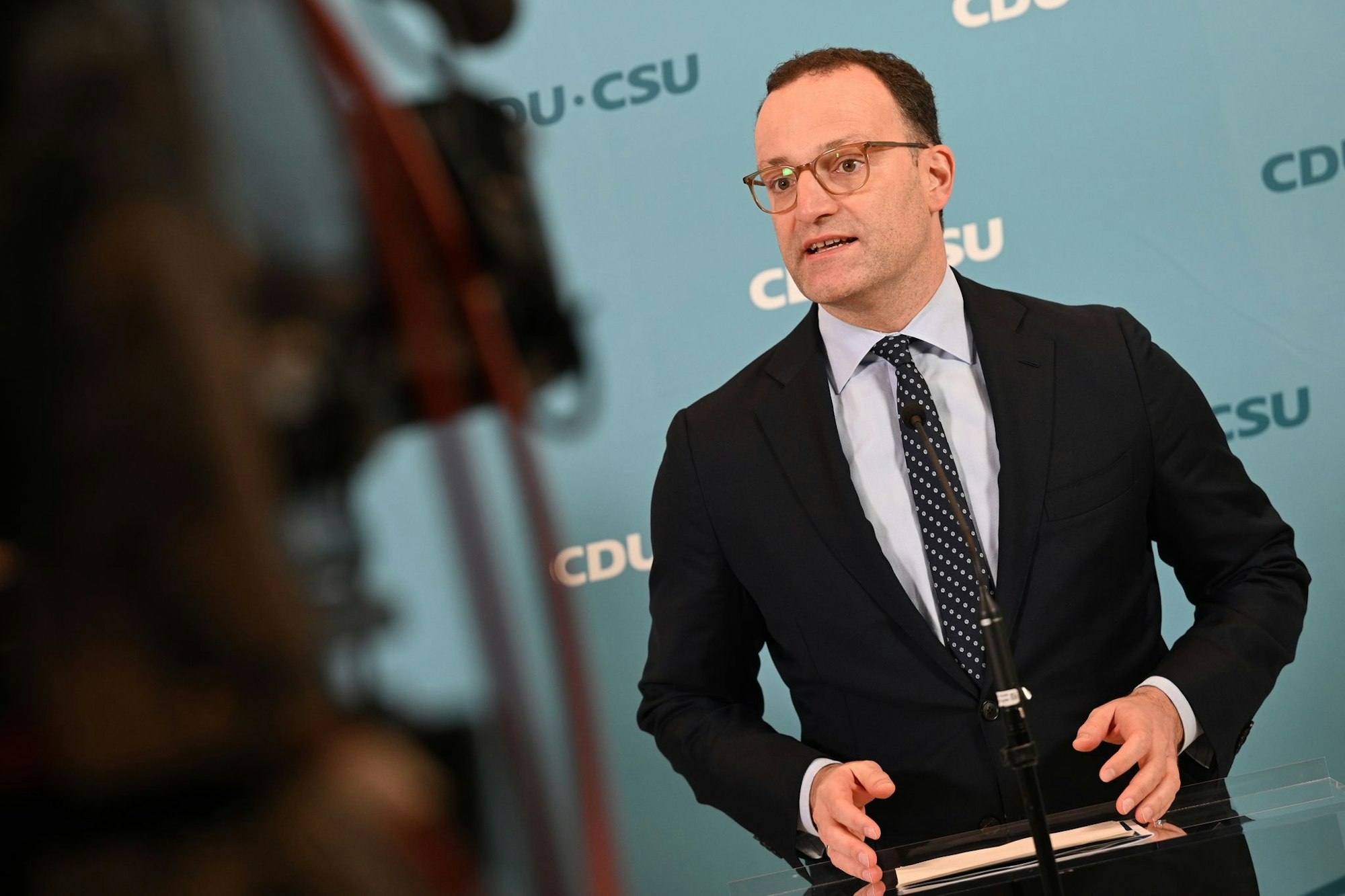 Unionsfraktionschef Jens Spahn zeigte sich am Nachmittag noch optimistisch.