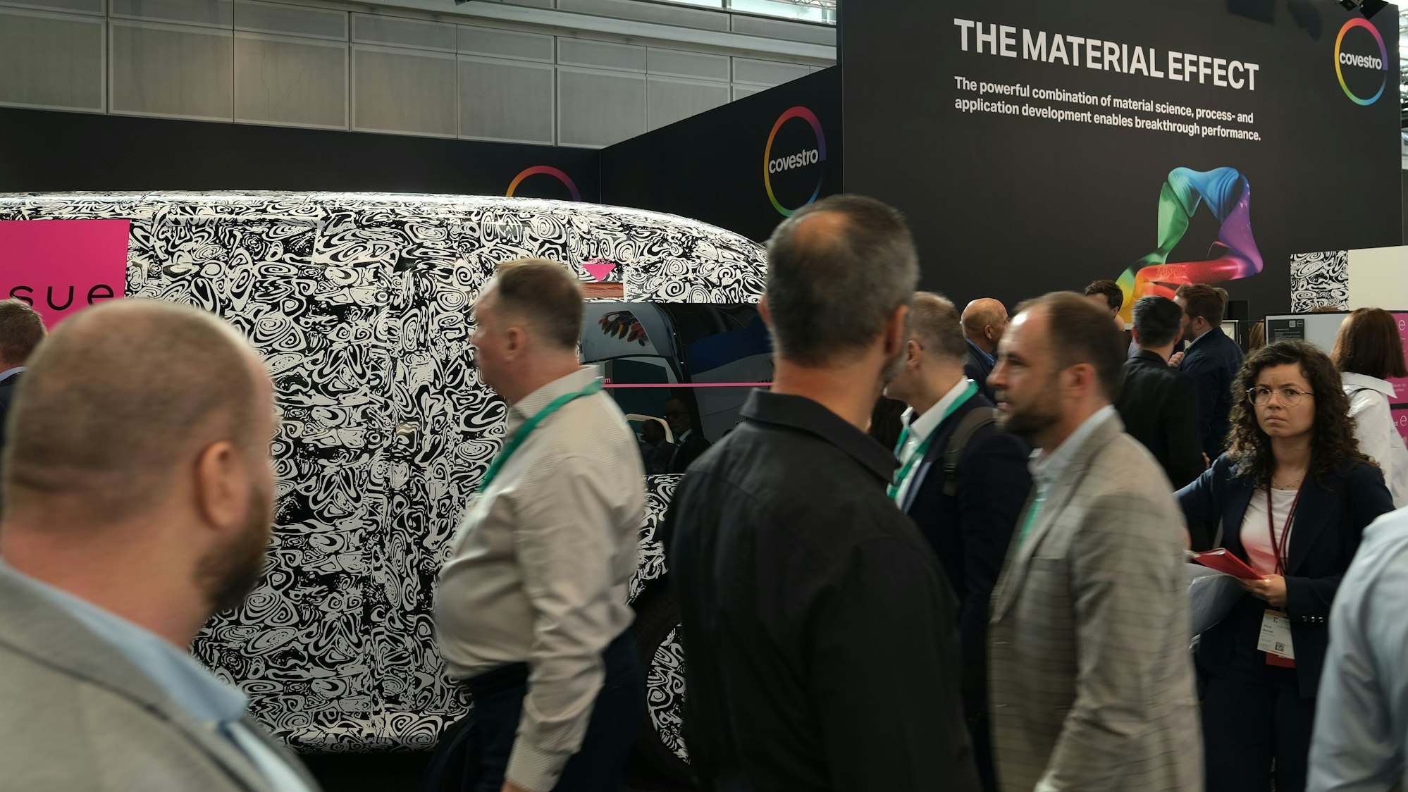 Der Stand von Covestro auf der Kunststoffmesse in Düsseldorf