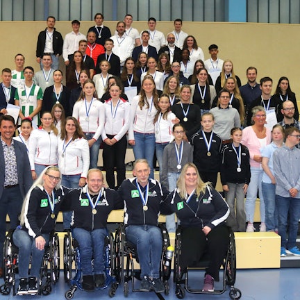 Sportlehrehrung Troisdorf, alle Geehrten.