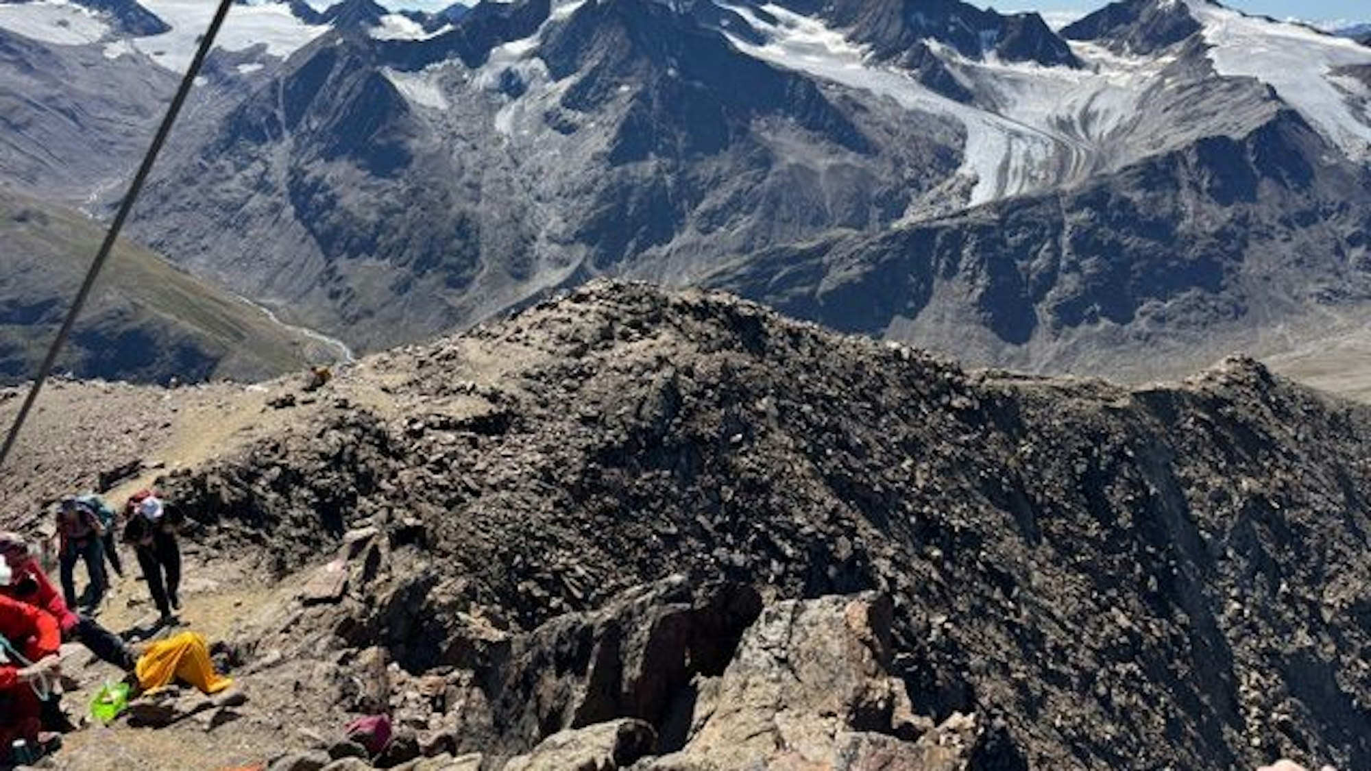 Die Aussicht beim Bergsteigen im Ötztal.