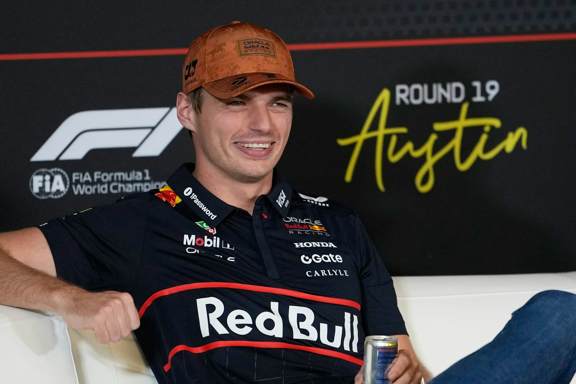 Gute Laune beim viermaligen Weltmeister Max Verstappen.