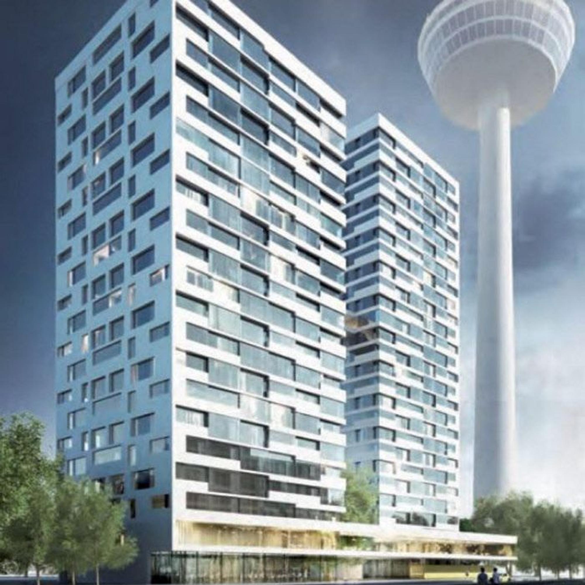 Der Etnwurf von Peter Roth für die Hochhäuser am Fernsehturm.