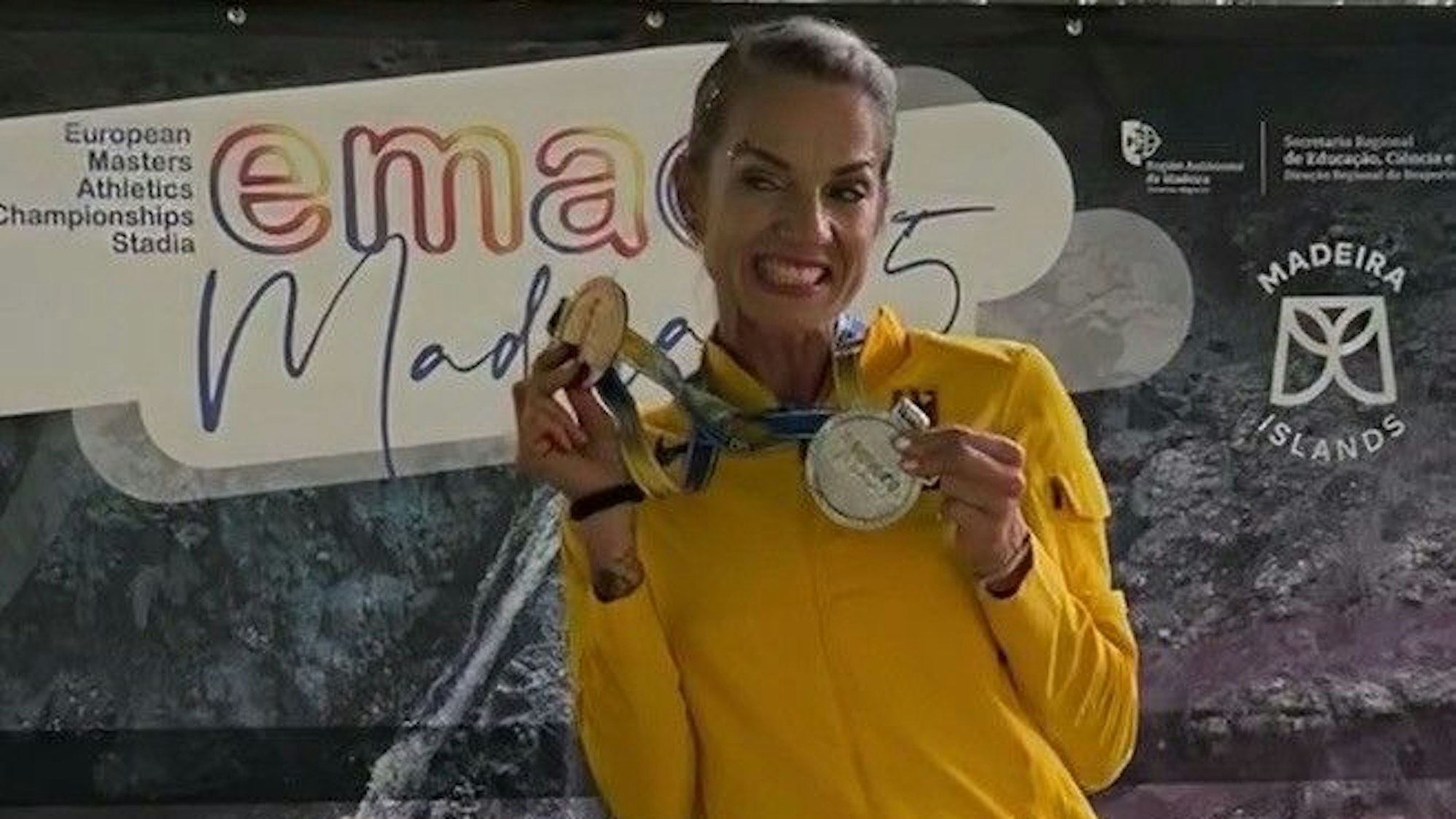 Eine Gold- und eine Silbermedaille holte Aurica Gründer bei den Masters-Europameisterschaften auf Madeira, Portugal.