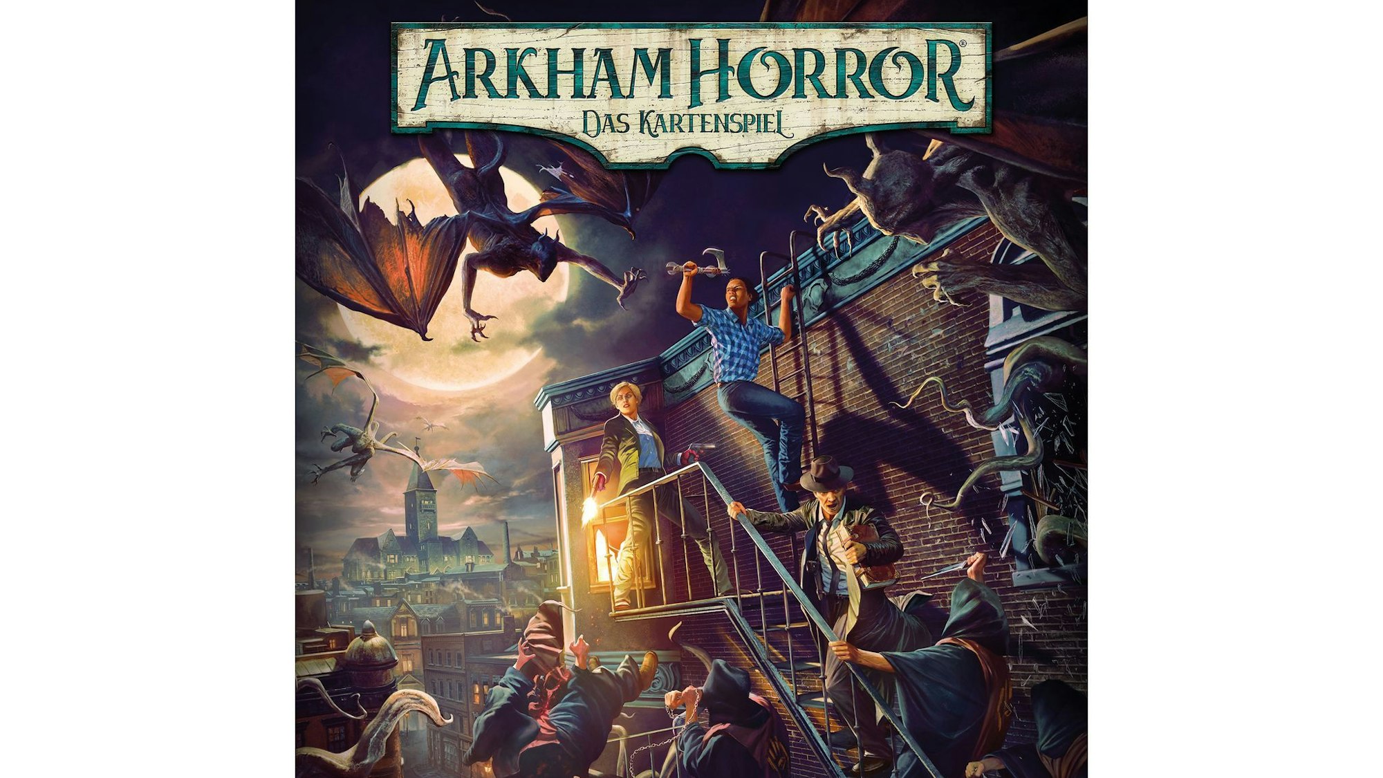 In «Arkham Horror: Das Kartenspiel» schlüpfen 1 bis 4 Spielende in die Rolle von Ermittlern, die gemeinsam Geheimnissen auf der Spur sind - manchmal mit einer Portion Übersinnlichem.