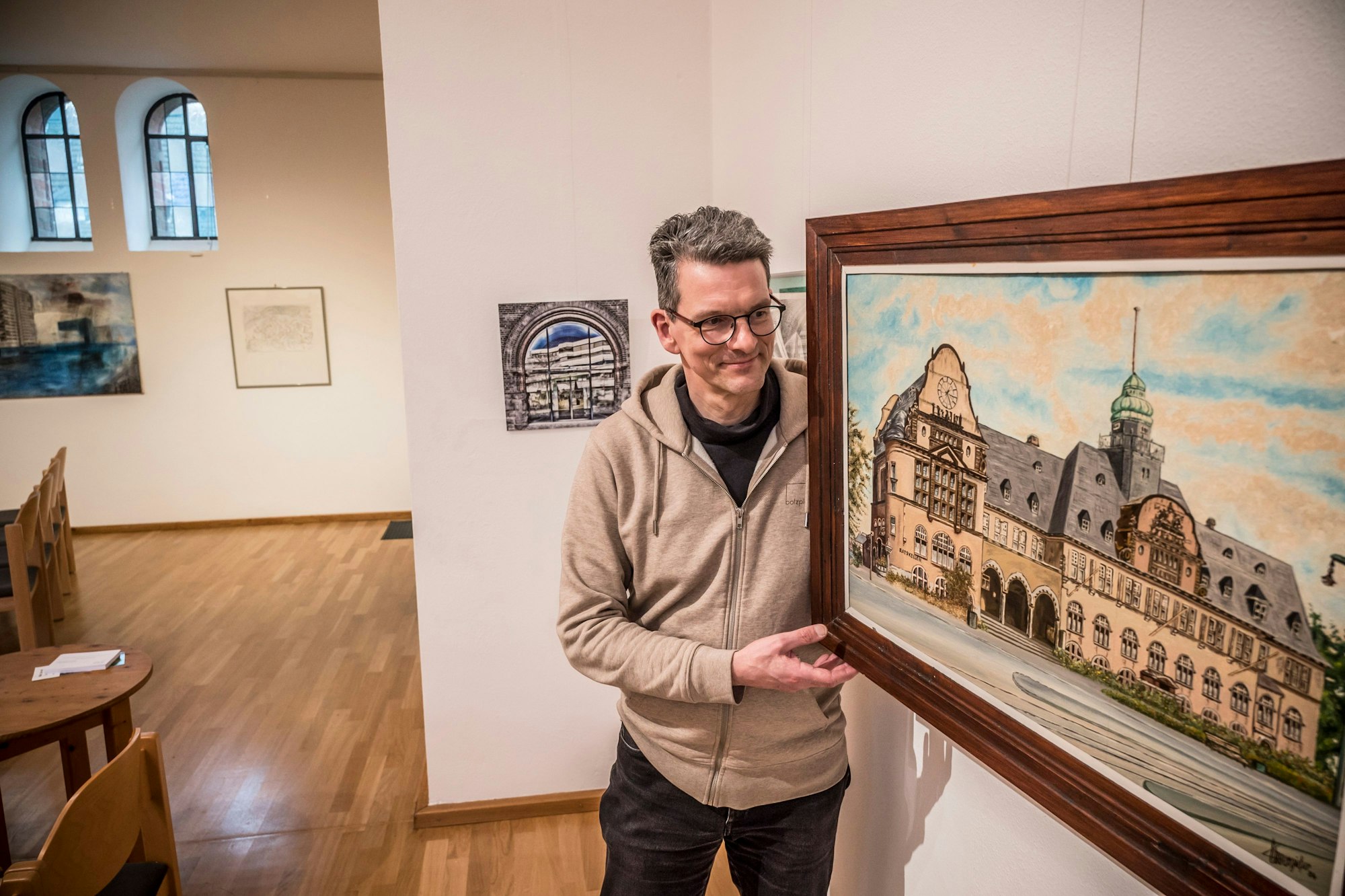 Detlev Prößdorf ist immer wieder Gastgeber von Ausstellungen in der Christuskirche.