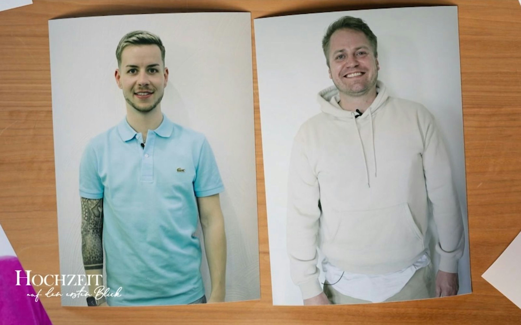 Perfect Match? Marco (links) und Marc sind das erste homosexuelle Paar in der „HadeB“-Geschichte.  (Bild: Sat.1/ Screenshot)