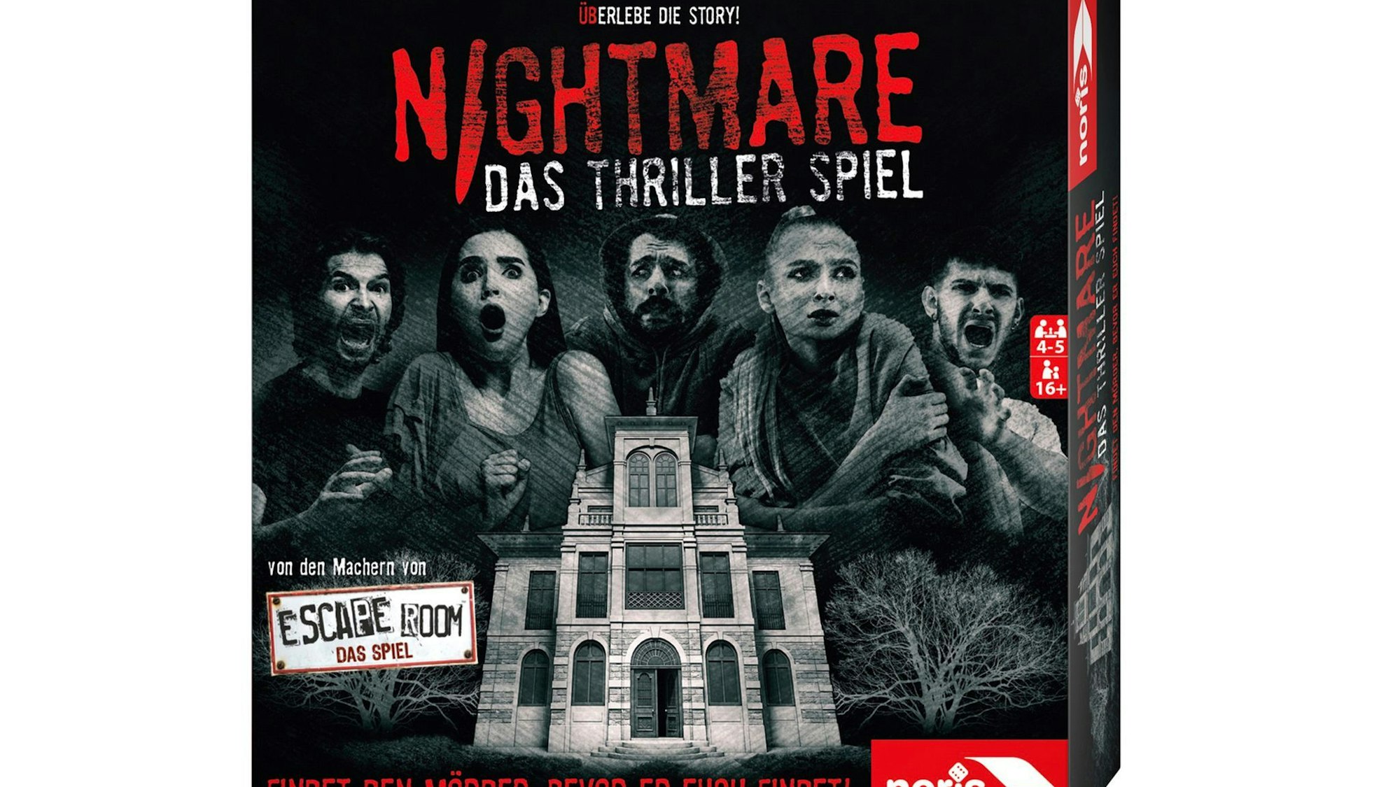 «Nightmare - Das Thriller Spiel» sorgt für einen einmaligen Abend mit großem Gruselfaktor und reichlich Nervenkitzel. Beim Kauf aus zweiter Hand sollte man darauf achten, ob das Spiel in den Zustand vor dem ersten Spielen zurückgesetzt wurde.