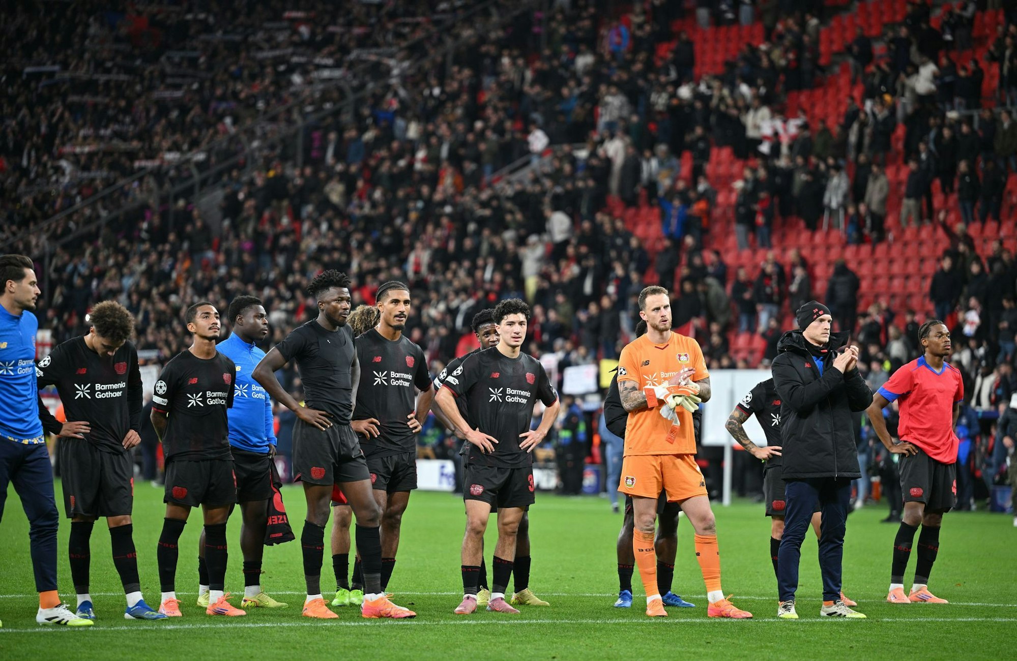 Enttäuschte Gesichter nach der 2:7-Niederlage in der Champions League.