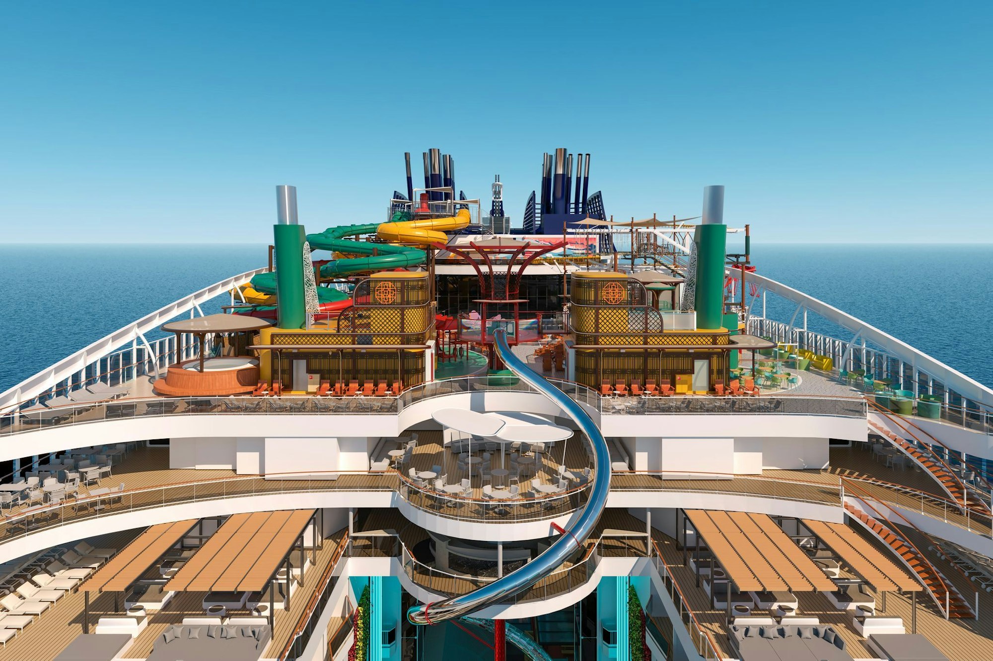 Gut 81 Meter lang: Die «MSC World Asia» soll mit der längsten Trockenrutsche auf See ausgestattet sein.