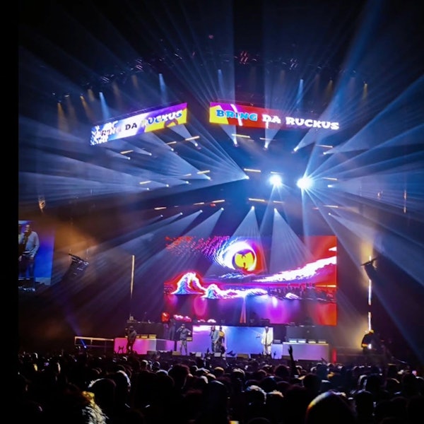 Das Bild zeigt die Rap-Gruppe Wu-Tang-Clan bei einem Konzert in Kopenhagen im Jahr 2023. Foto: Kevin Goonewardena