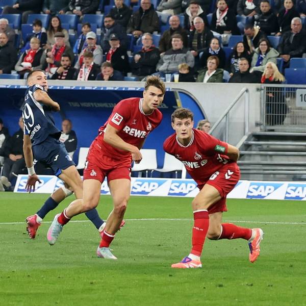 03.10.2025, xrekx, Fussball 1.Bundesliga, TSG 1899 Hoffenheim - 1.FC Köln v.l. Tim Lemperle TSG 1899 Hoffenheim JoÃl Schmied 1.FC Koeln Eric Martel 1.FC Koeln Timo Hübers Huebers 1.FC Koeln DFL/DFB REGULATIONS PROHIBIT ANY USE OF PHOTOGRAPHS as IMAGE SEQUENCES and/or QUASI-VIDEO Sinsheim *** 03 10 2025, xrekx, Soccer 1 Bundesliga, TSG 1899 Hoffenheim 1 FC Köln v l Tim Lemperle TSG 1899 Hoffenheim Joà l Schmied 1 FC Koeln Eric Martel 1 FC Koeln Timo Hübers Huebers 1 FC Koeln DFL DFB REGULATIONS PROHIBIT ANY USE OF PHOTOGRAPHS as IMAGE SEQUENCES and or QUASI VIDEO Sinsheim