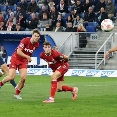 03.10.2025, xrekx, Fussball 1.Bundesliga, TSG 1899 Hoffenheim - 1.FC Köln v.l. Tim Lemperle TSG 1899 Hoffenheim JoÃl Schmied 1.FC Koeln Eric Martel 1.FC Koeln Timo Hübers Huebers 1.FC Koeln DFL/DFB REGULATIONS PROHIBIT ANY USE OF PHOTOGRAPHS as IMAGE SEQUENCES and/or QUASI-VIDEO Sinsheim *** 03 10 2025, xrekx, Soccer 1 Bundesliga, TSG 1899 Hoffenheim 1 FC Köln v l Tim Lemperle TSG 1899 Hoffenheim Joà l Schmied 1 FC Koeln Eric Martel 1 FC Koeln Timo Hübers Huebers 1 FC Koeln DFL DFB REGULATIONS PROHIBIT ANY USE OF PHOTOGRAPHS as IMAGE SEQUENCES and or QUASI VIDEO Sinsheim