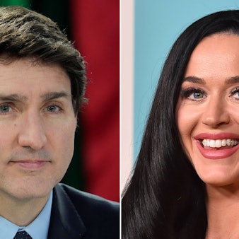Justin Trudeau und Katy Perry als Fotocollage.