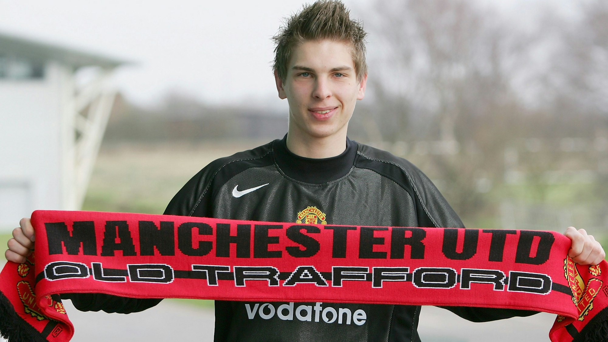 Ron-Robert Zieler nach seinem Wechsel vom 1. FC Köln zu Manchester United im Jahr 2005