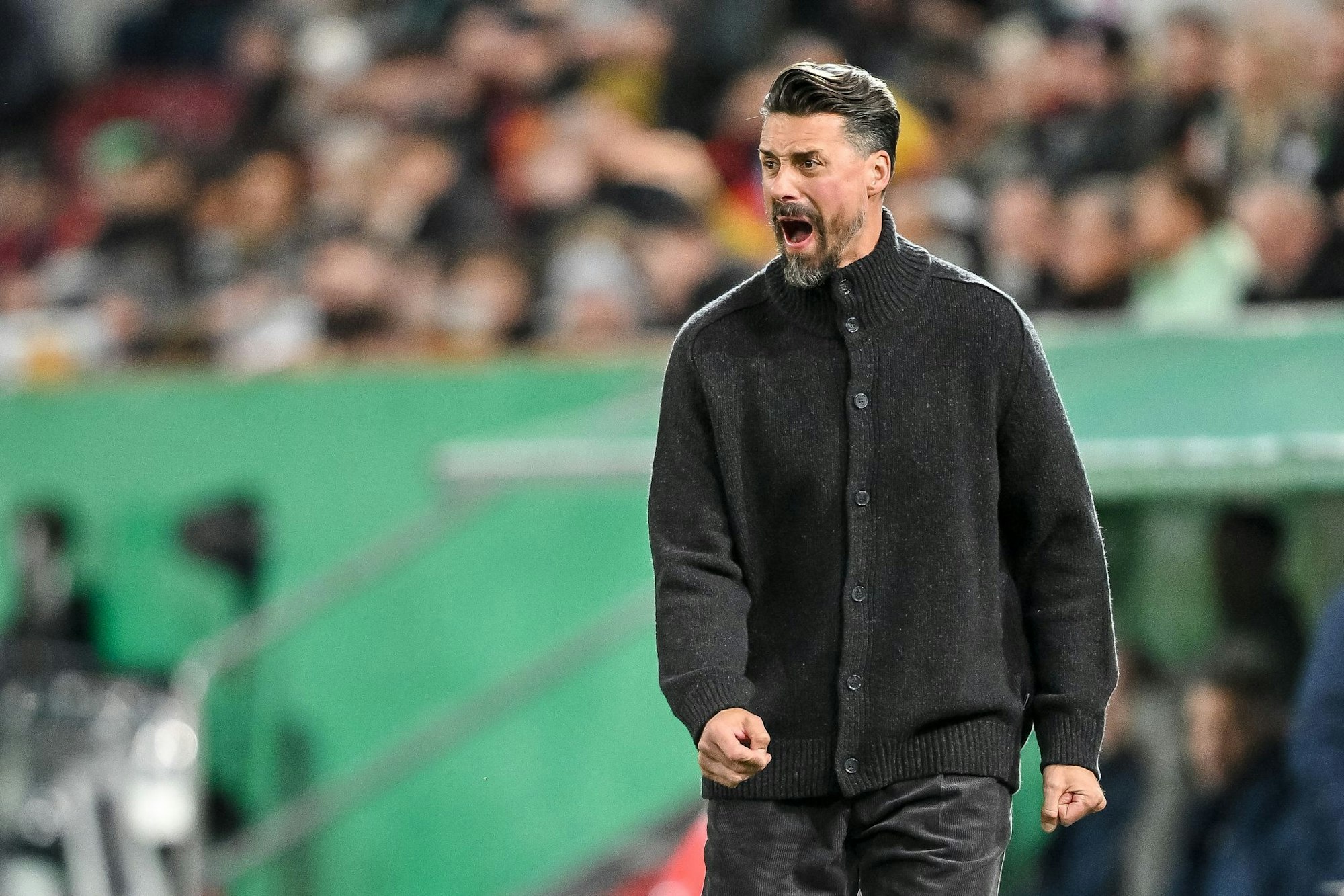 Der Frust muss raus: Sandro Wagner schreit am Spielfeldrand.