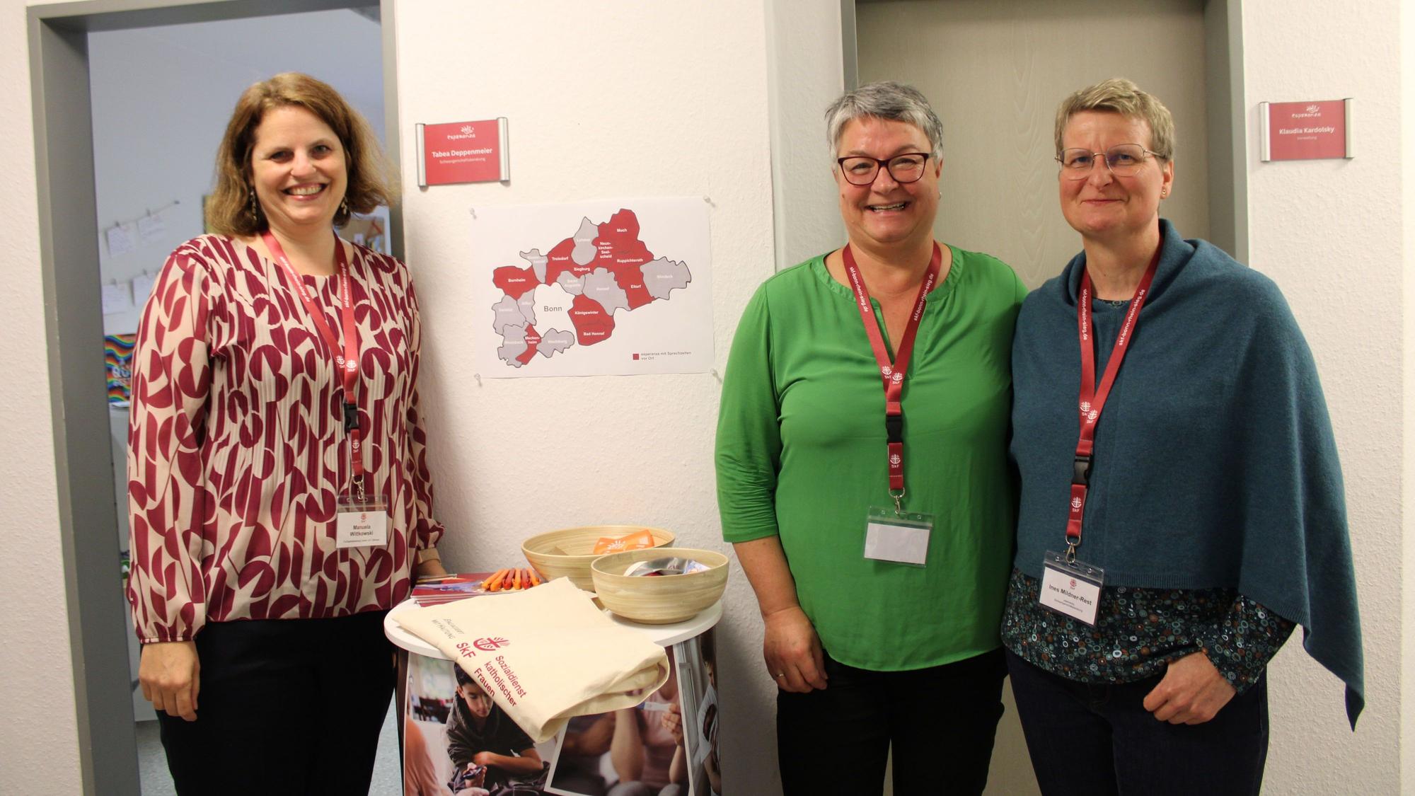 Schwangerschaftsberatung Esperanza des SkF Rhein-Sieg und Bonn: Manuela Wittkowski, Ingrid Löhr und Ines Mildner-Rest