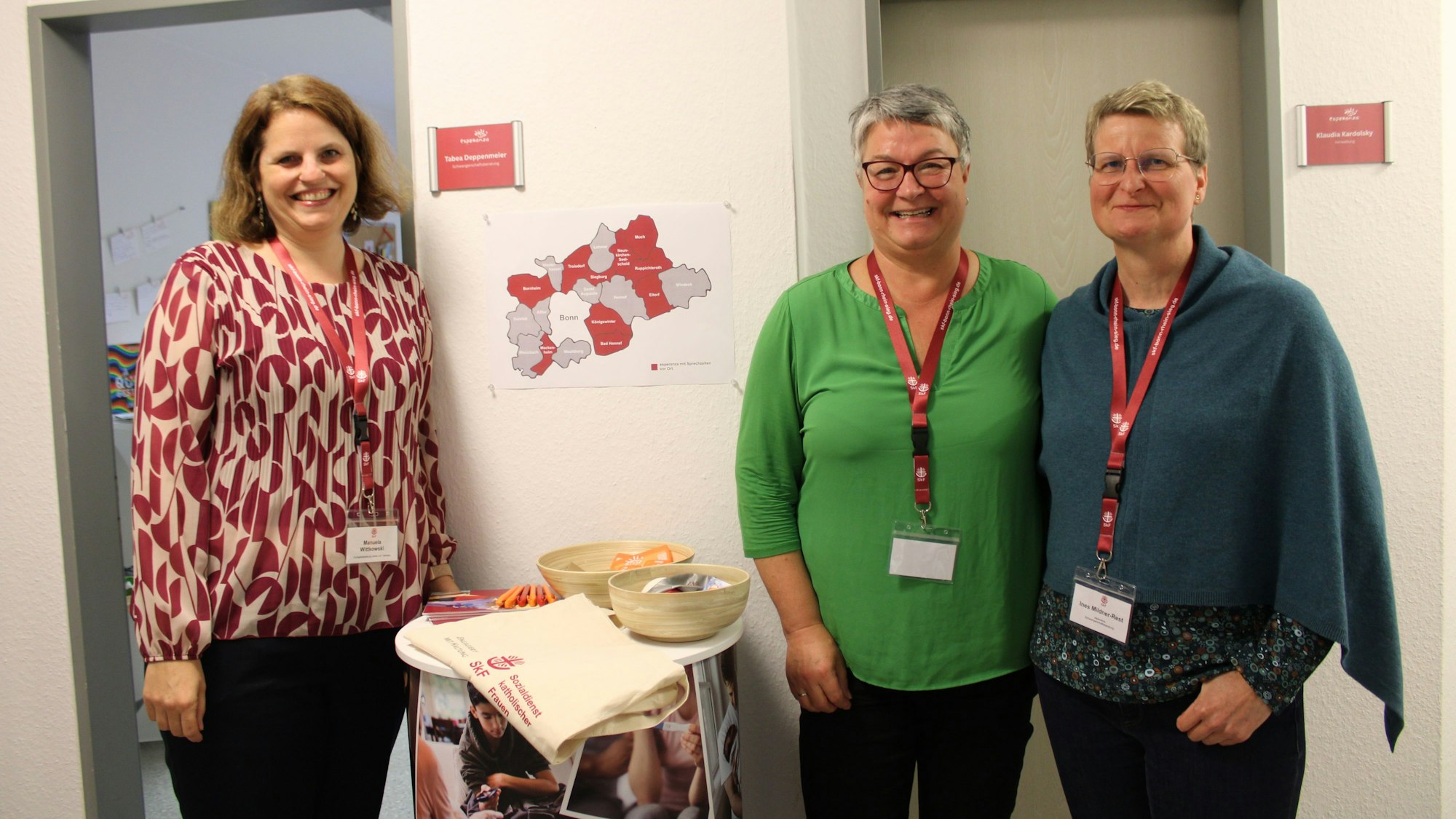 Schwangerschaftsberatung Esperanza des SkF Rhein-Sieg und Bonn: Manuela Wittkowski, Ingrid Löhr und Ines Mildner-Rest