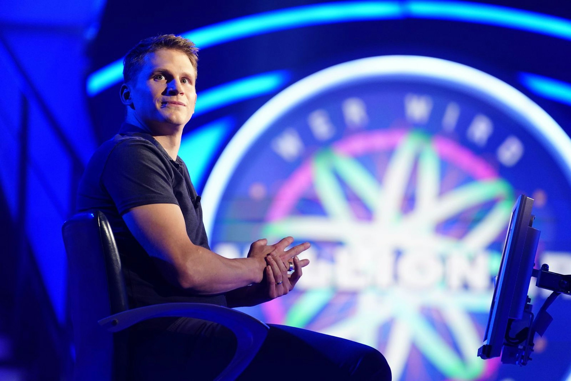 Erik Sparn-Wolf aus Darmstadt fiel bei der 32.000er-Marke unsanft auf 500 Euro. (Bild: RTL / Stefan Gregorowius)