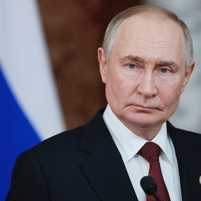 Kremlchef Wladimir Putin bei einer Pressekonferenz. Von der neuen russischen Atomwaffe Burewestnik gibt es bisher kaum Bildmaterial. (Archivbild)