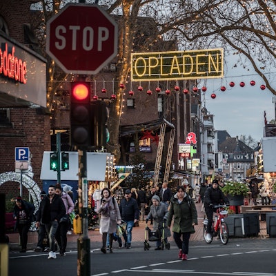 Eingangssituation am Weihnachtsmarkt Opladen