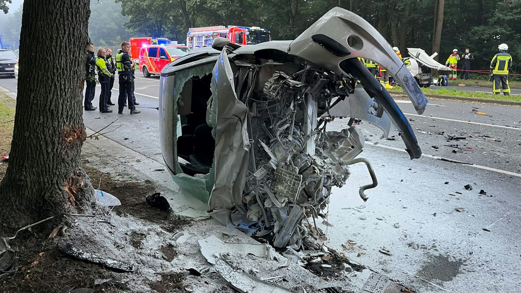 Die Verfolgungsfahrt am 13.9.2024 hatte in Rheindo0rf begonnen, mit einem Unfall endete sie in Langenfeld.