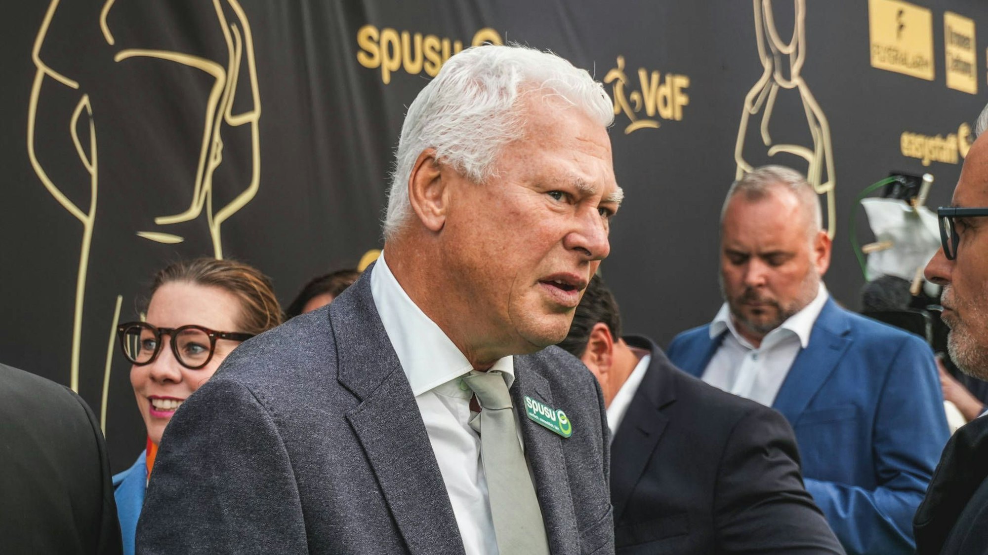 Toni Polster auf einem Empfang in Wien.