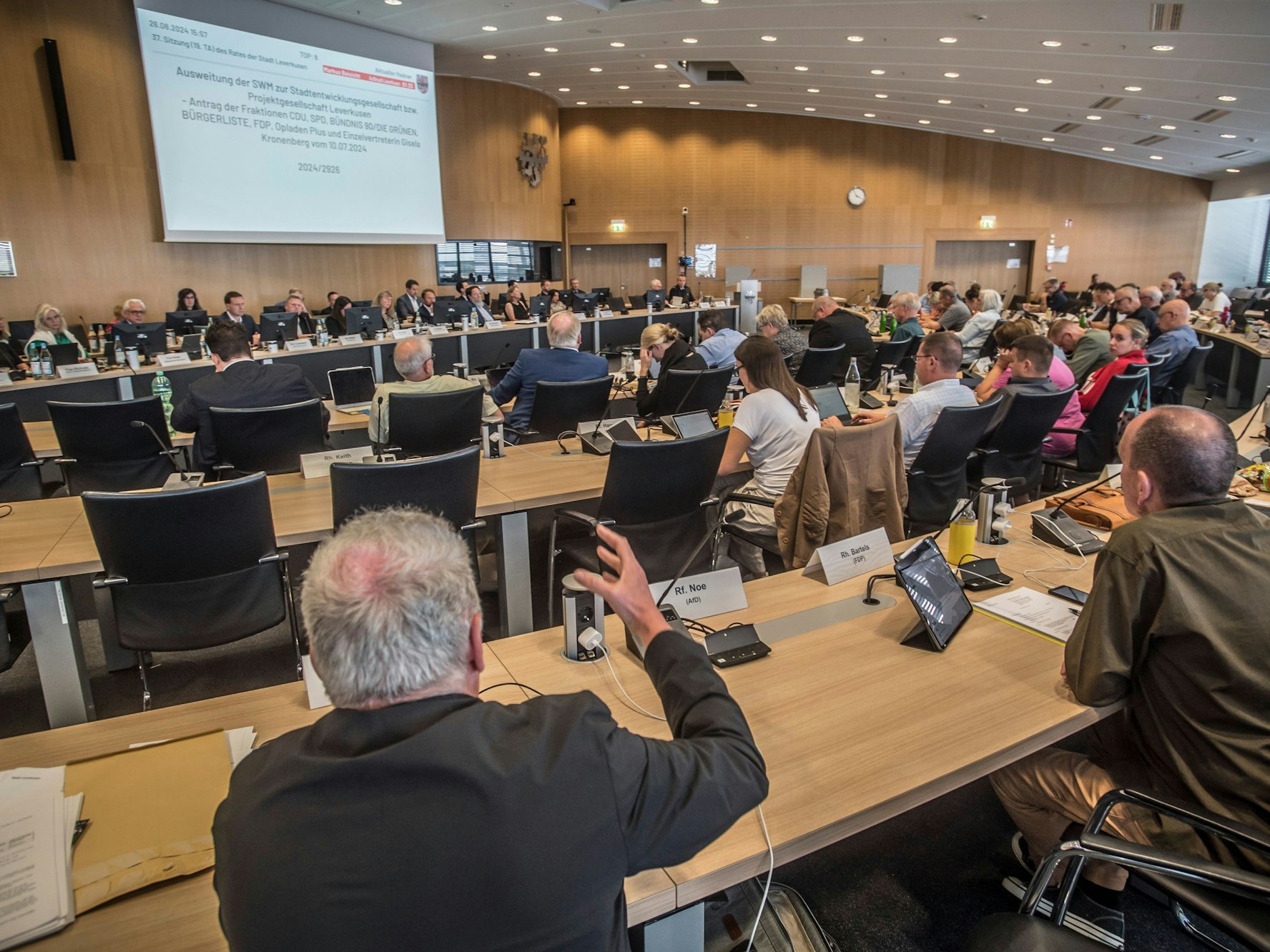 Der Ratssaal in Leverkusen.