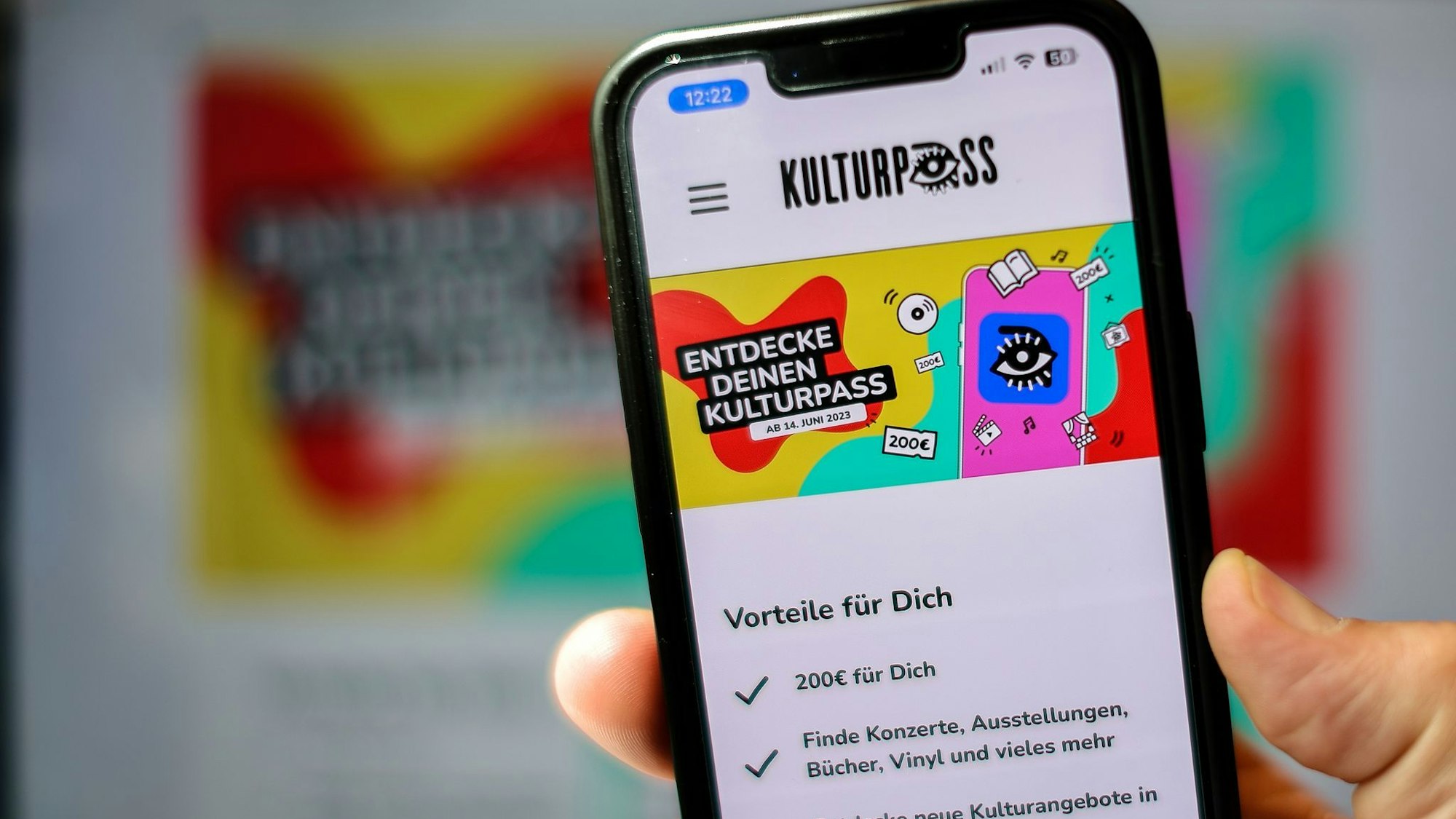 Der Kulturpass auf einem Handy. (Archivbild)