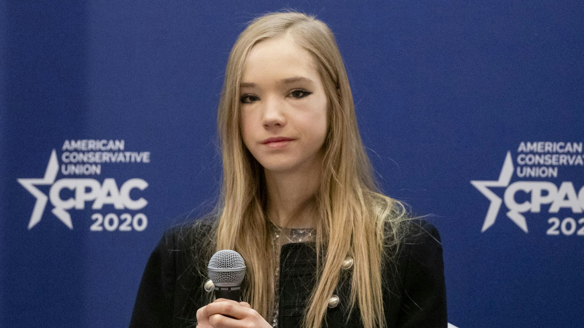 Naomi Seibt spricht bei einem Workshop bei der Conservative Political Action Conference (CPAC).