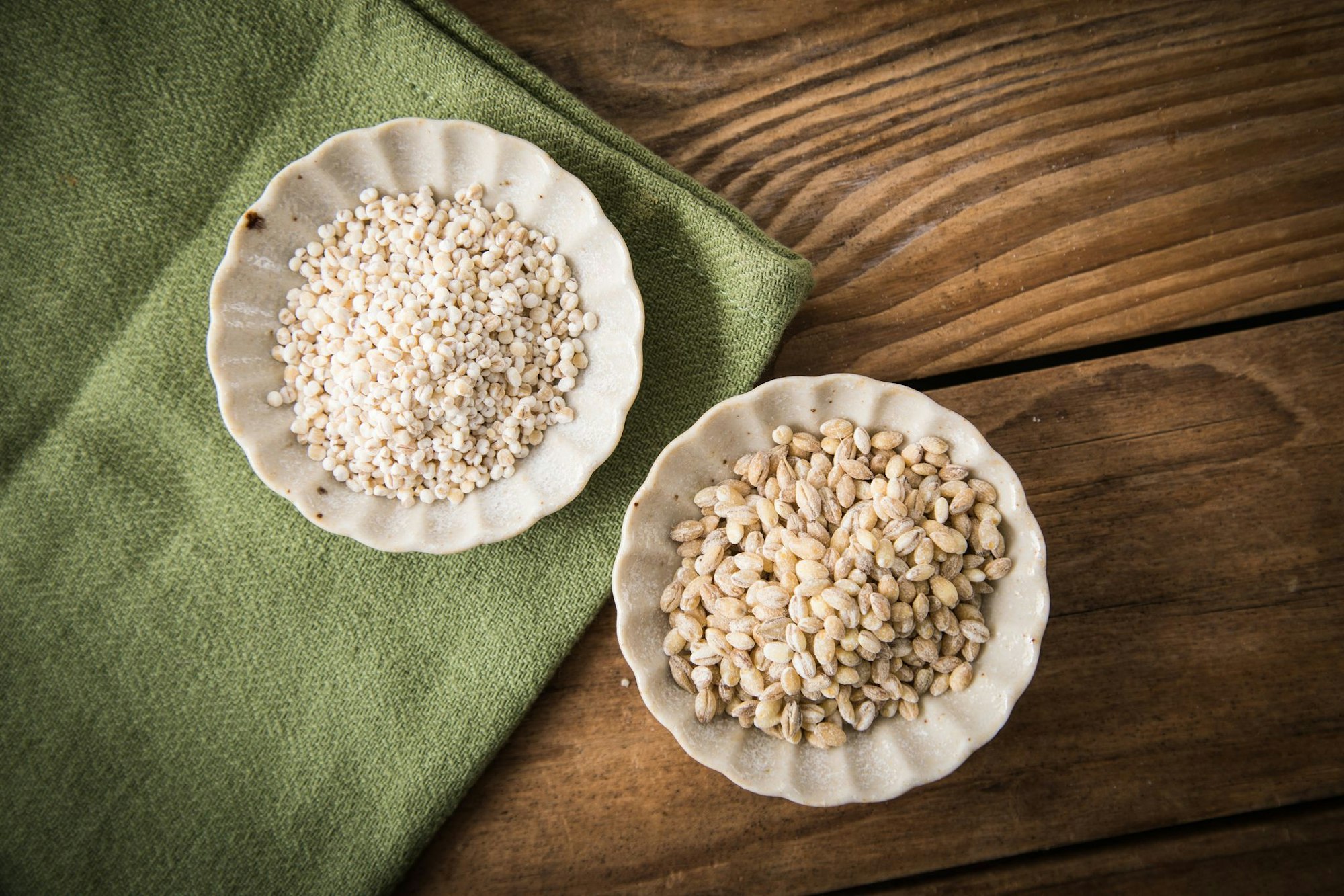 Graupen punkten mit deutlich mehr Ballaststoffen als Reis.