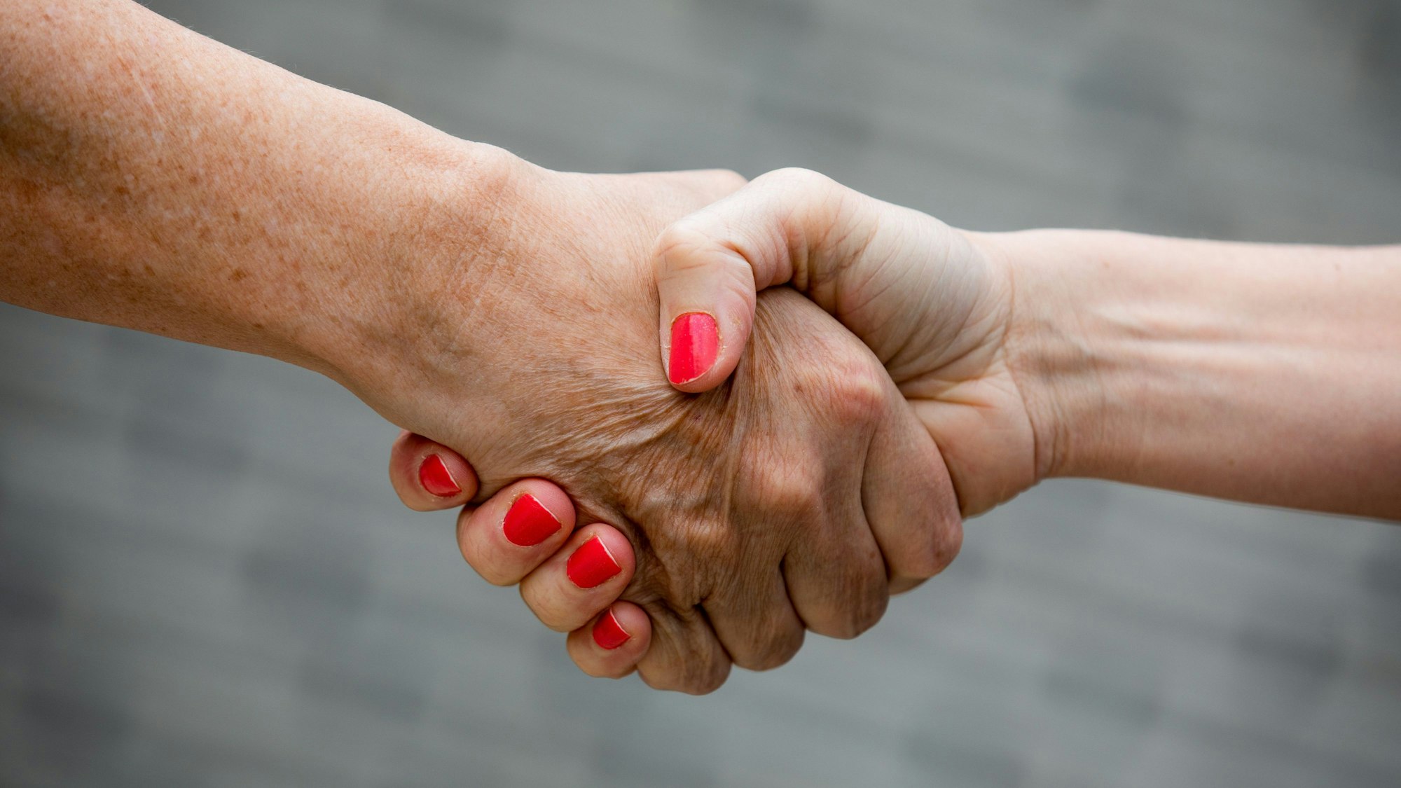 Auf dem Foto sind zwei Hände zu sehen.