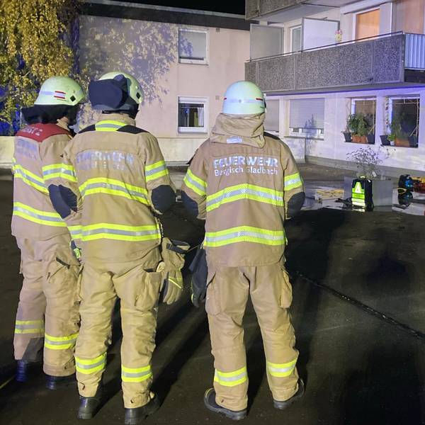 Die Einsatzstelle in Kaule von Bergisch Gladbach