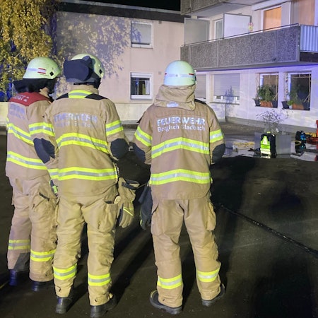 Die Einsatzstelle in Kaule von Bergisch Gladbach