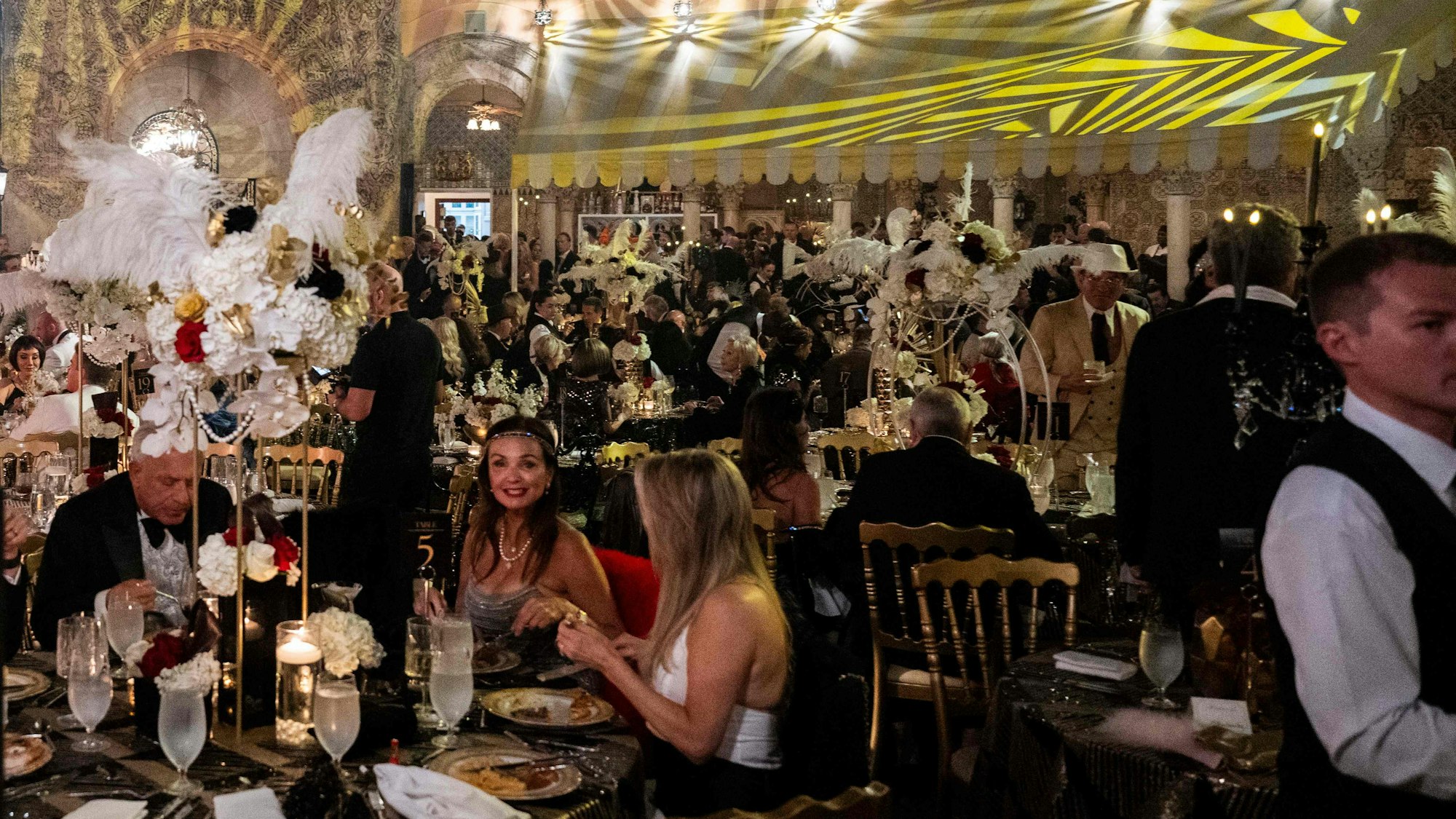 Bei der Party von Donald Trump im Mar-a-Lago standen die Goldenen Zwanziger im Fokus.