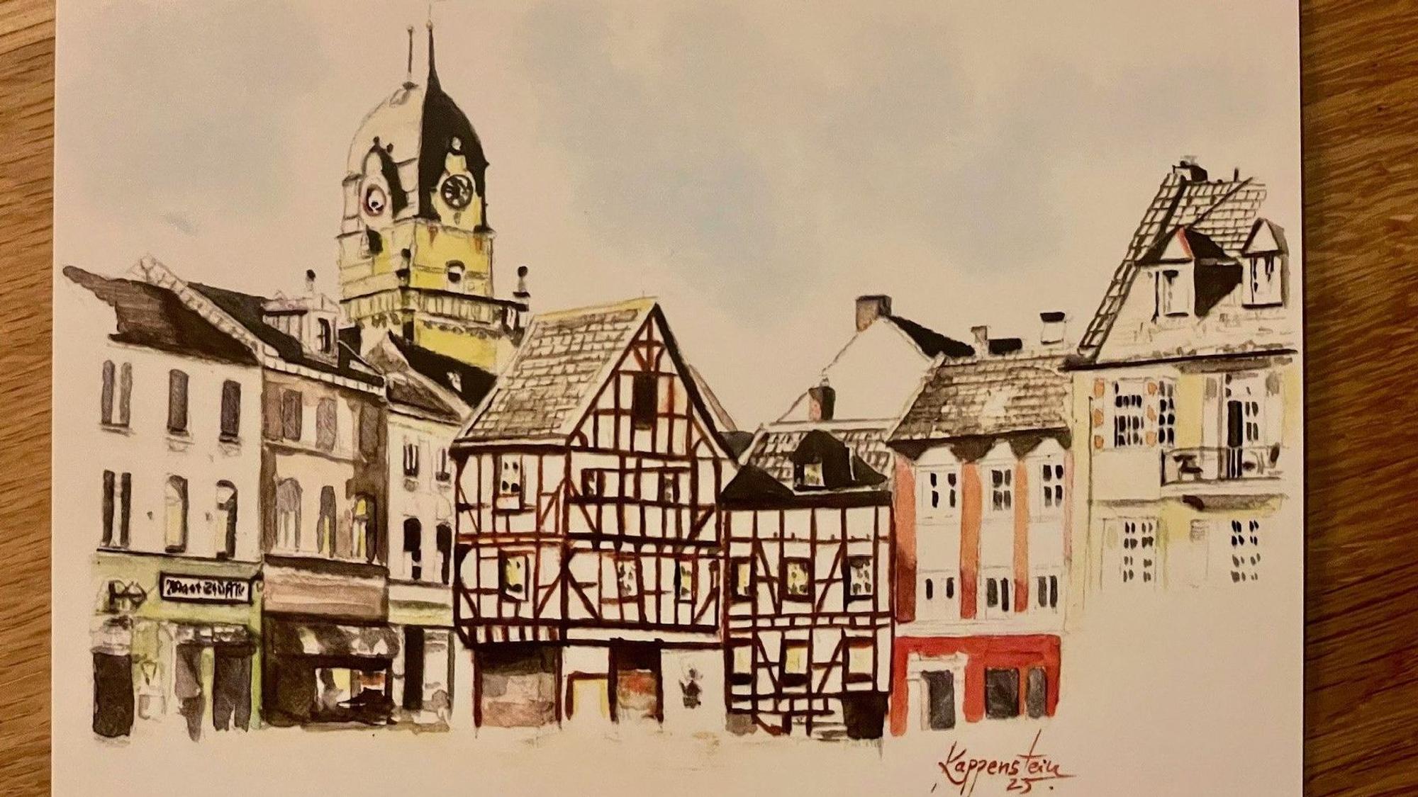 Das Bild zeigt die Postkarte.