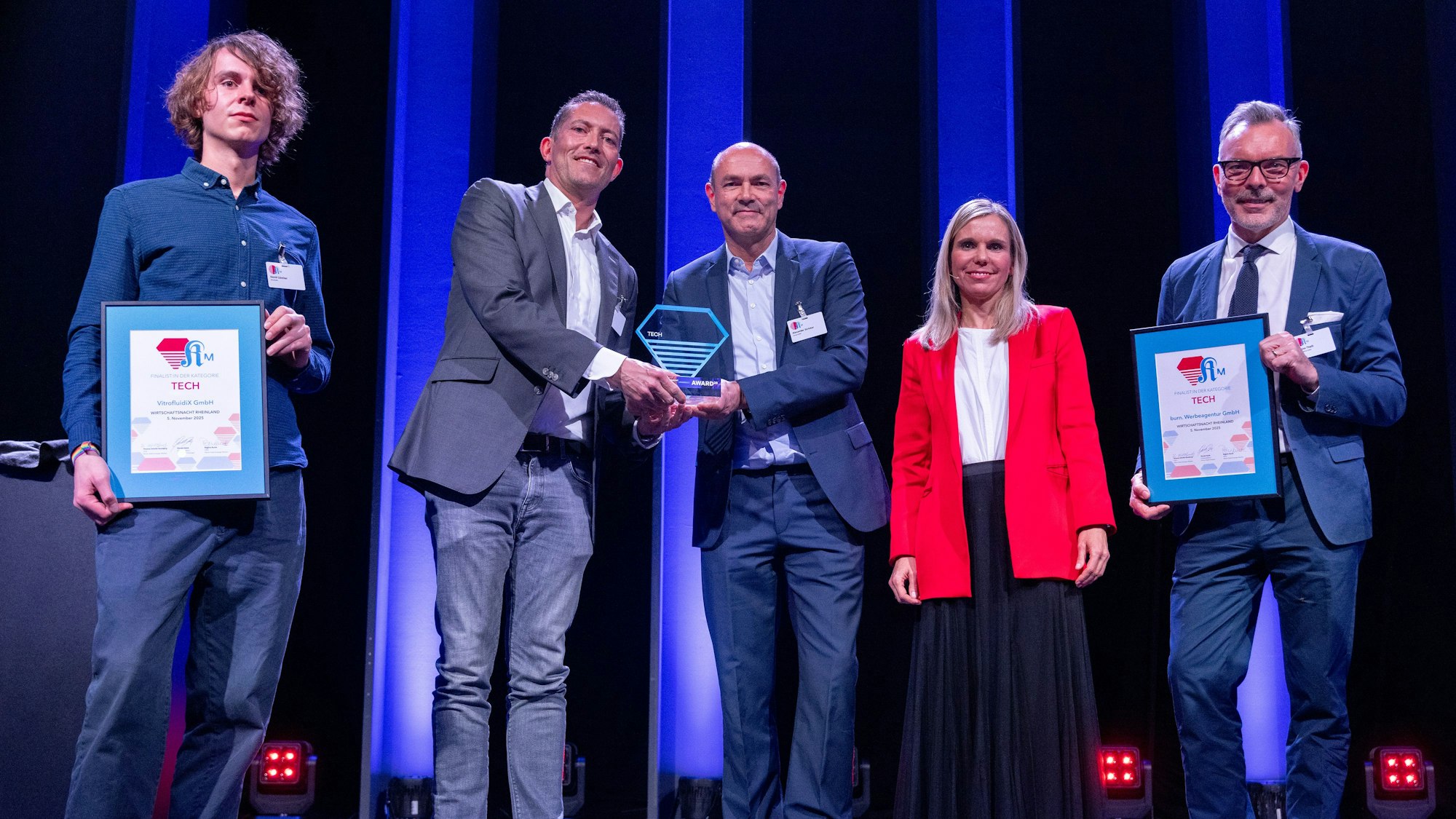 31.10.2025, Köln: 4. Wirtschaftsnacht Rheinland 2025 der Kölner Stadt-Anzeiger Medien unter dem Motto „Mission Possible - Zeit für neue Held:innen“ - Tech-Preis für Alangu. Foto: Thilo Schmülgen