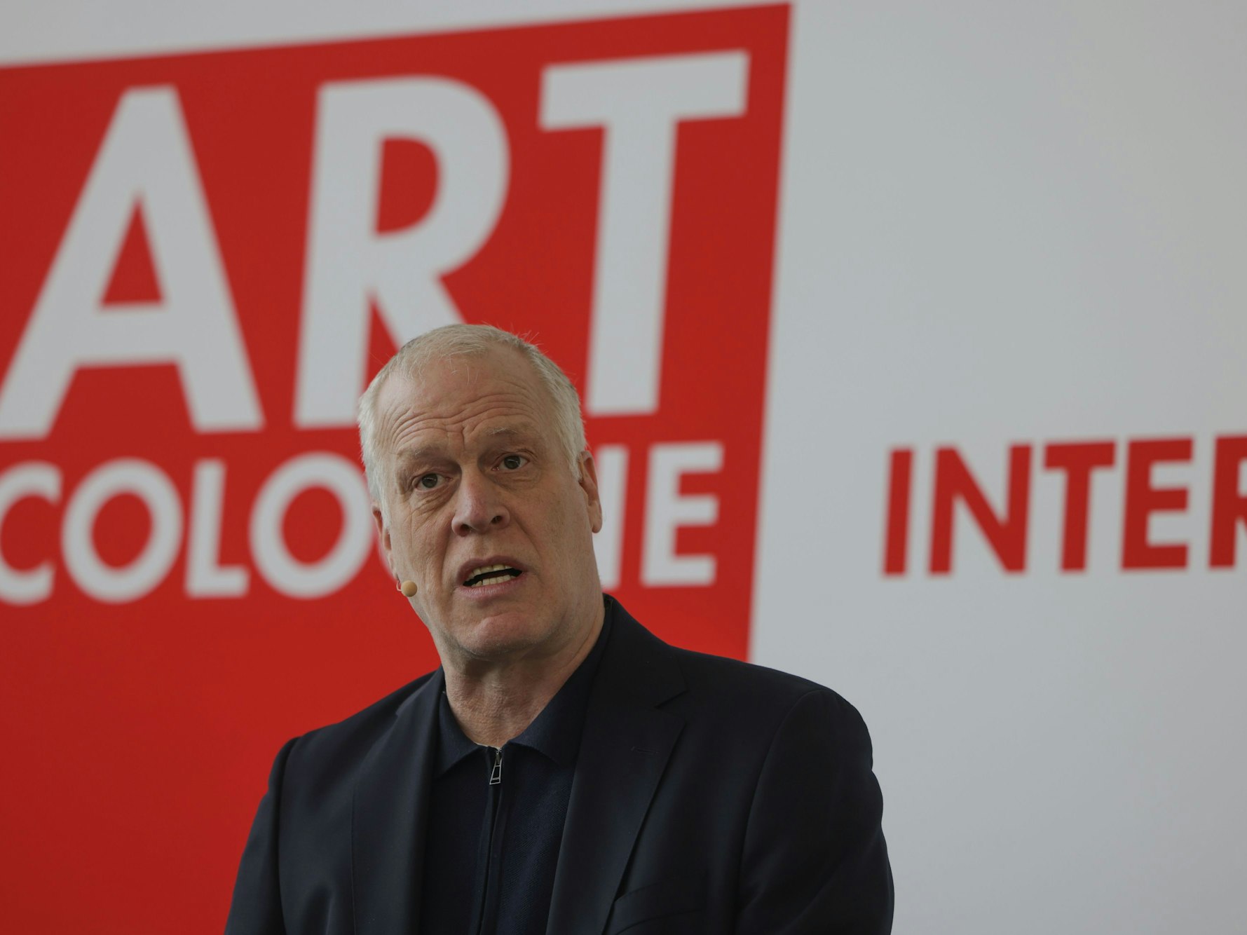 Daniel Hug, Direktor der Art Cologne, spricht zur Eröffnung der diesjährigen Kunstmesse Art Cologne, die vom 06. bis 09.11.2025 in Köln stattfindet.