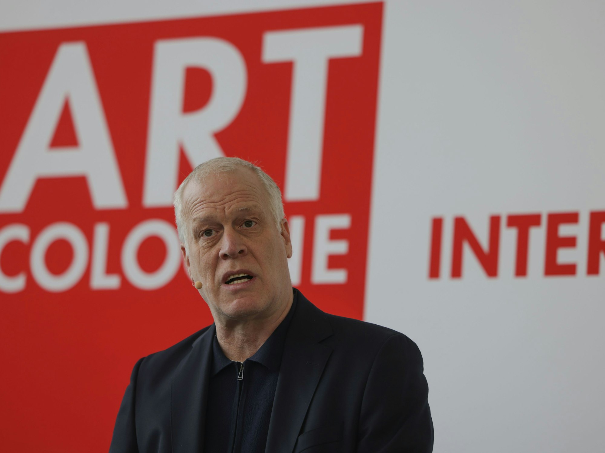 Daniel Hug, Direktor der Art Cologne, spricht zur Eröffnung der diesjährigen Kunstmesse Art Cologne, die vom 06. bis 09.11.2025 in Köln stattfindet.
