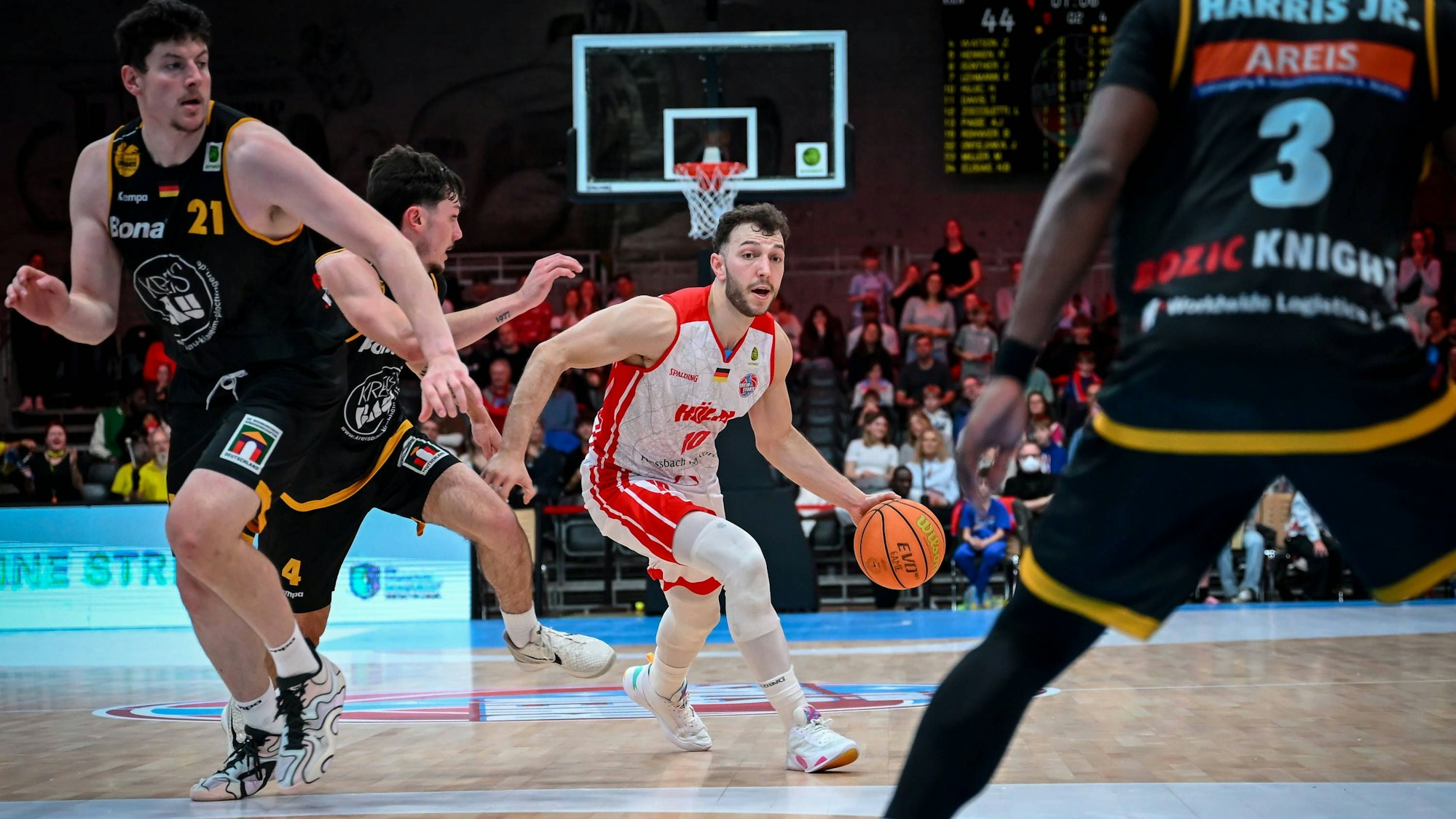 Barmer 2. Basketball Bundesliga ProA: Rheinstars Köln vs. Bozic Estriche Knights Kirchheim, 02.11.2025 Haris Hujic RheinStarsKöln 10, Barmer 2. Basketball Bundesliga ProA: Rheinstars Köln vs. Bozic Estriche Knights Kirchheim am 02.11.2025 in der Motorworld Köln in Koeln Nordrhein-Westfalen *** Barmer 2 Basketball Bundesliga ProA Rheinstars Köln vs Bozic Estriche Knights Kirchheim, 02 11 2025 Haris Hujic RheinStarsKöln 10 , Barmer 2 Basketball Bundesliga ProA Rheinstars Köln vs Bozic Estriche Knights Kirchheim on 02 11 2025 at Motorworld Köln in Cologne North Rhine-Westphalia Copyright: xBEAUTIFULxSPORTS/Mueller-Laschetx