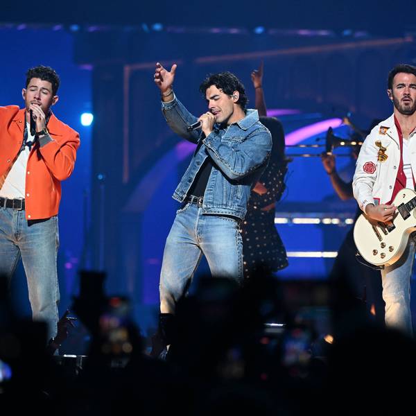 Die Jonas Brothers auf der Bühne.