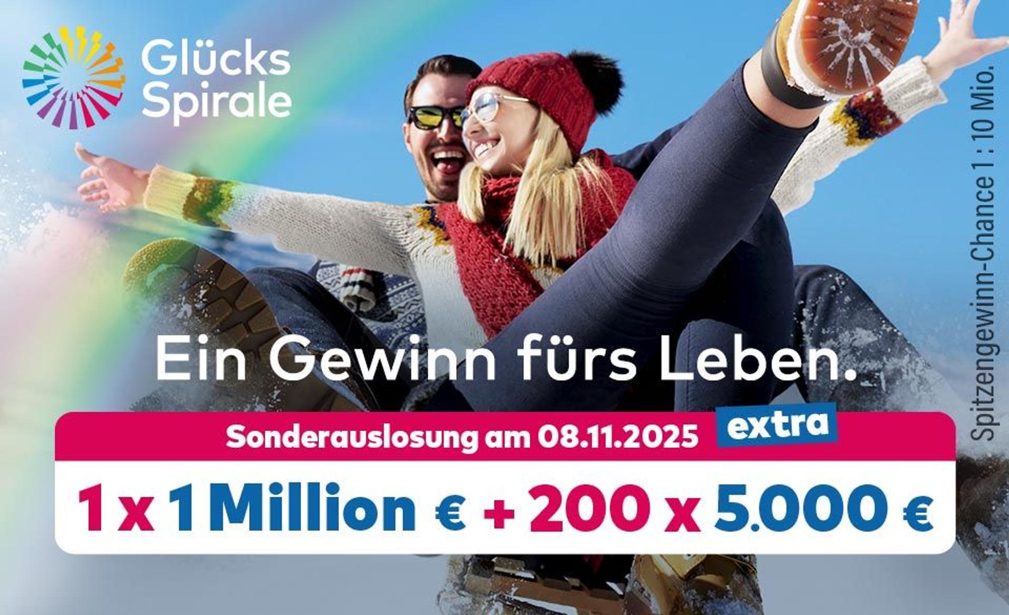 GlücksSpirale Sonderauslosung am 8. November 2025