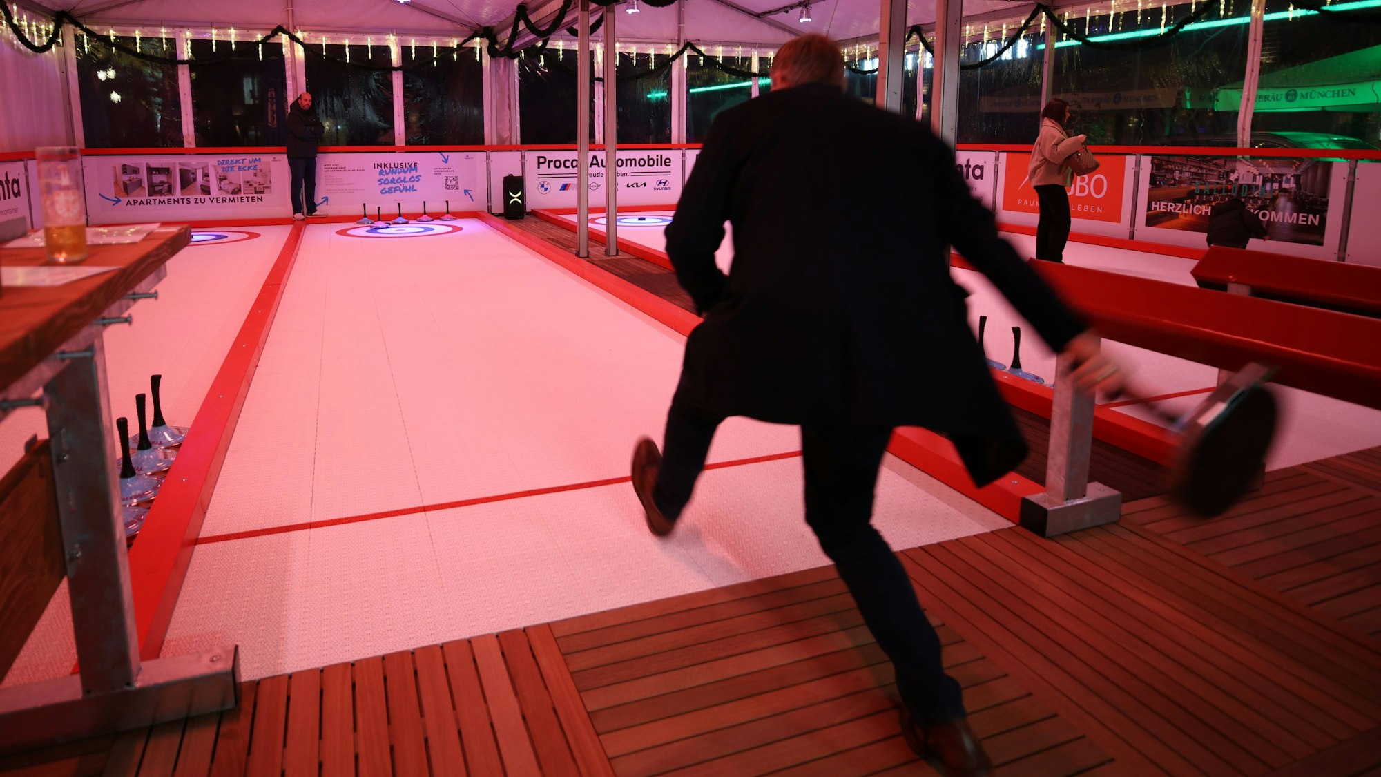 Die Eisstockbahnen in der Bahnstadt