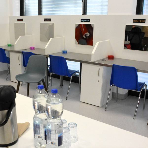 Der Drogenkonsumraum in Köln-Kalk von innen